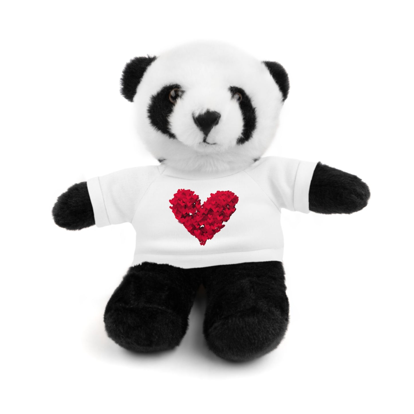 Happy Valentine's Day w/ Red Heart Plush Stuffed Animal.