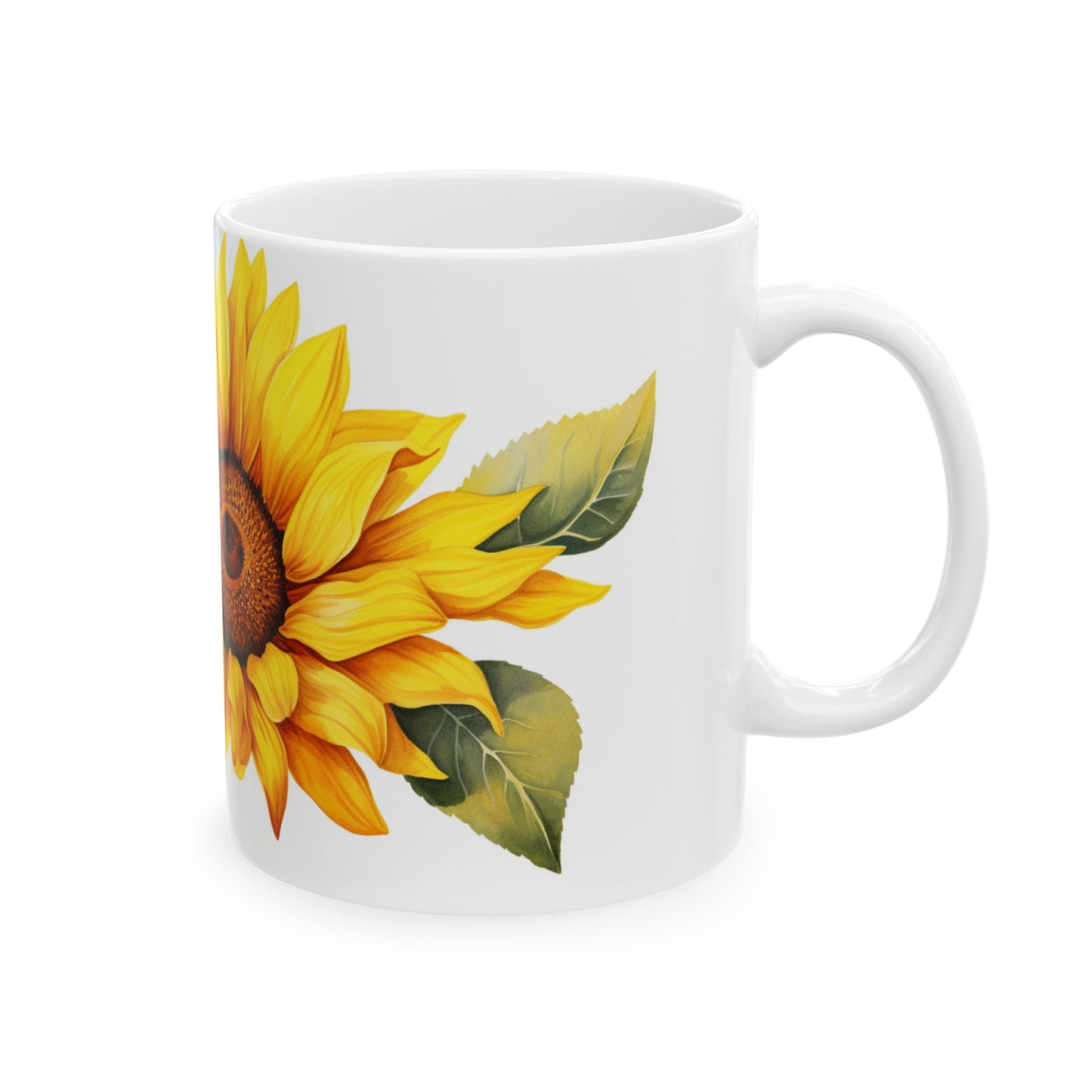 Sunflower Ceramic 11 oz Coffee Mug or Teacup. Show your love with mugs!