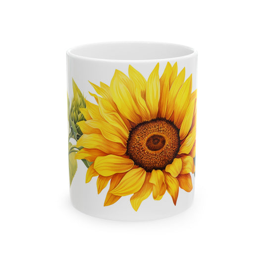Sunflower Ceramic 11 oz Coffee Mug or Teacup. Show your love with mugs!