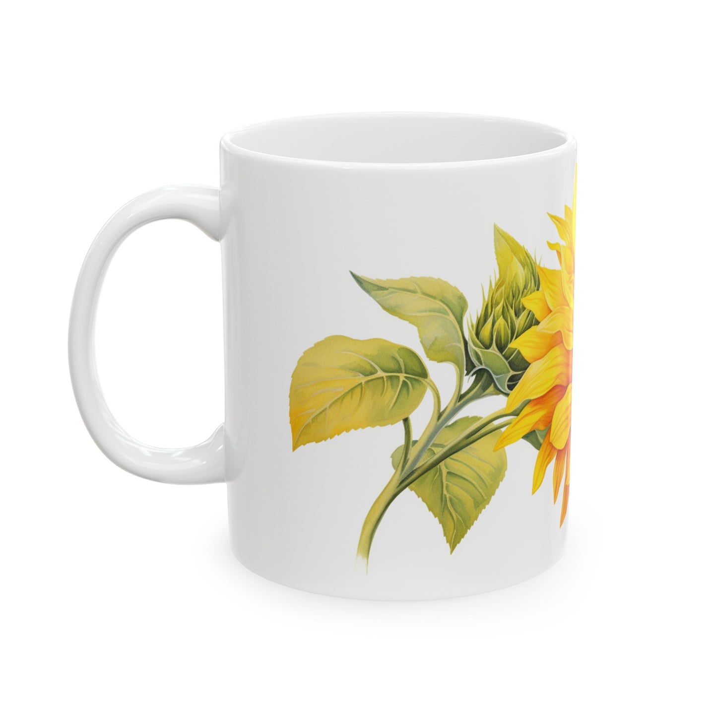 Sunflower Ceramic 11 oz Coffee Mug or Teacup. Show your love with mugs!