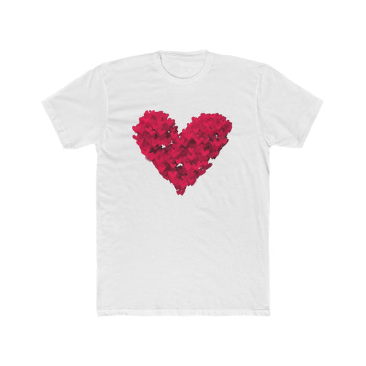 Red Heart Unisex Cotton Crew Tee - Show your LOVE