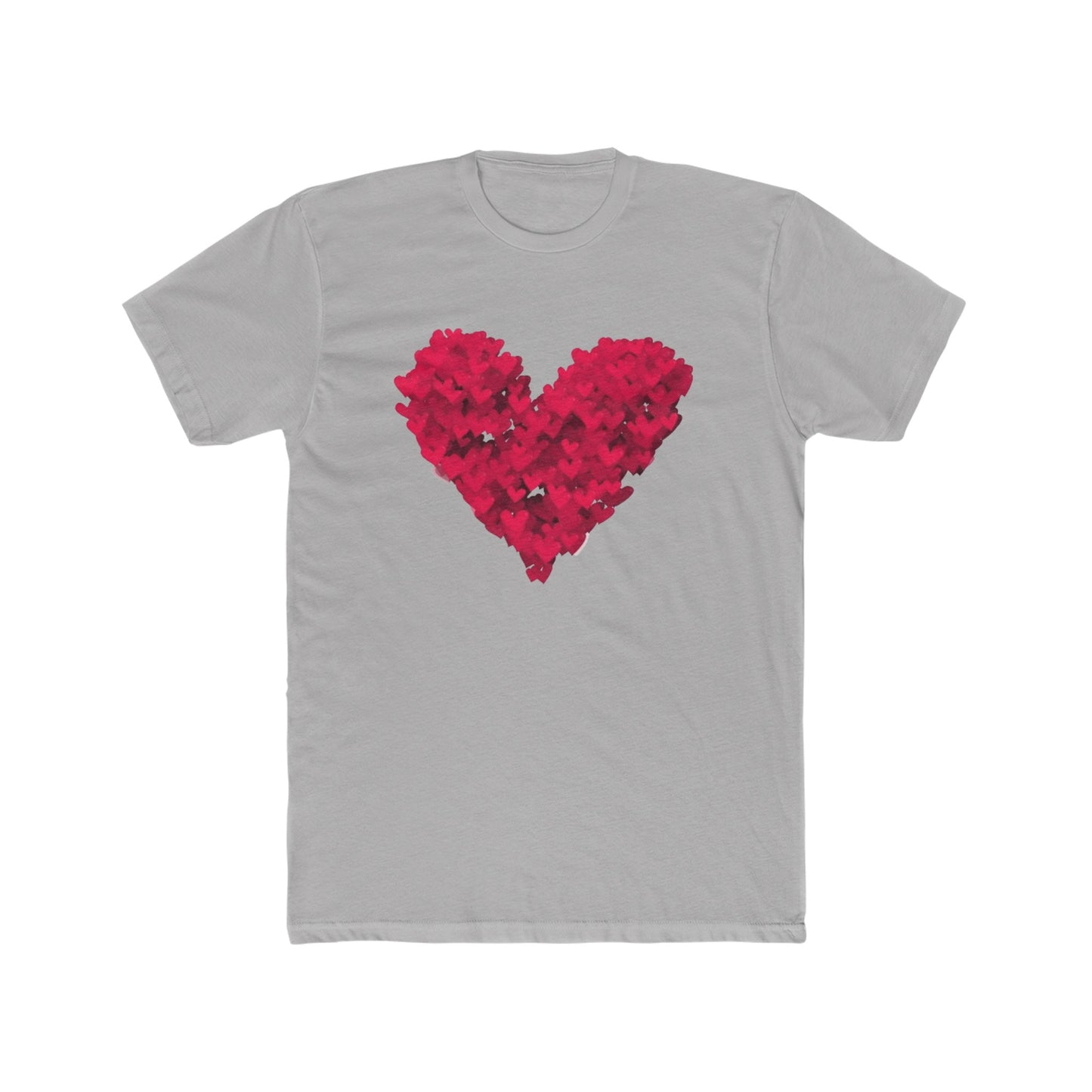 Red Heart Unisex Cotton Crew Tee - Show your LOVE